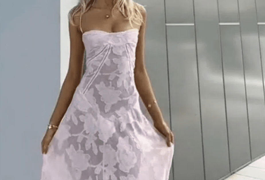 House of CB Seren Soft Pink Floral Lace Back Maxi Dress  Rent a Dress