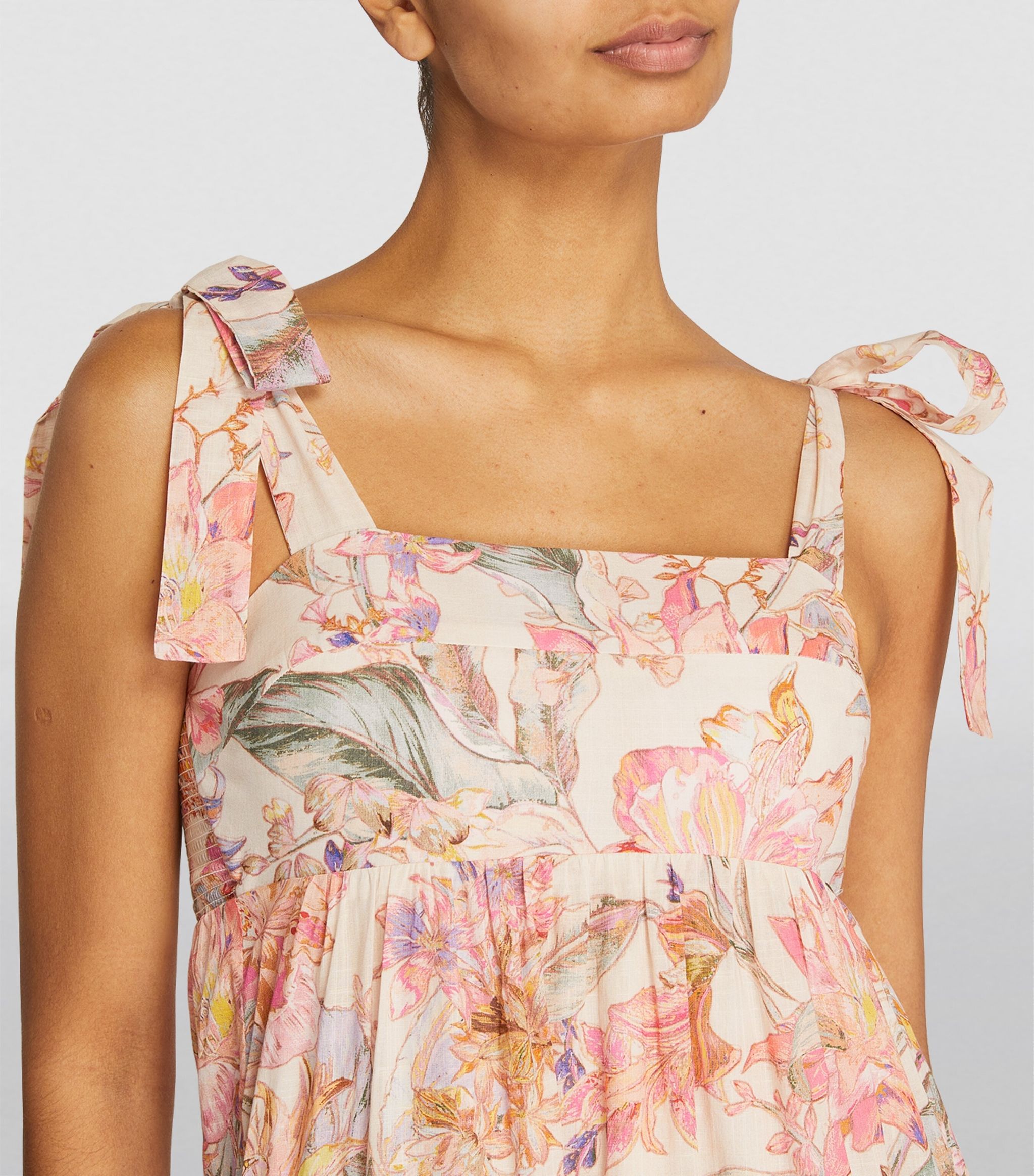 Zimmermann Cira Tiered Cotton-voile Midi Dress Floral-Print Size 1 / AU 10   Rent a Dress