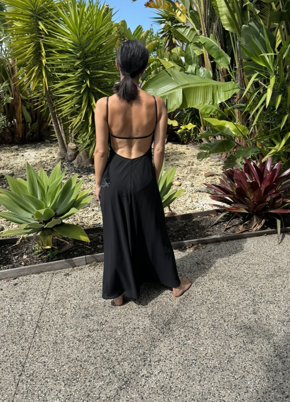 La Perla Beaded Black Backless Cocktail Dress Rent a Dress La Perla Beaded Black Backless Cocktail Dress Rent a Dress