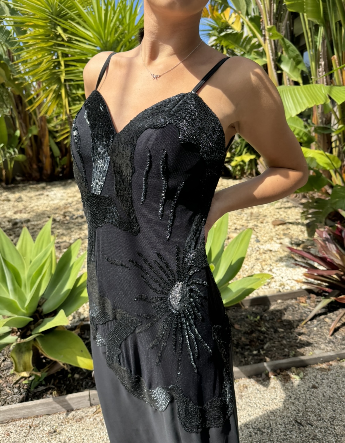 La Perla Beaded Black Backless Cocktail Dress Rent a Dress La Perla Beaded Black Backless Cocktail Dress Rent a Dress