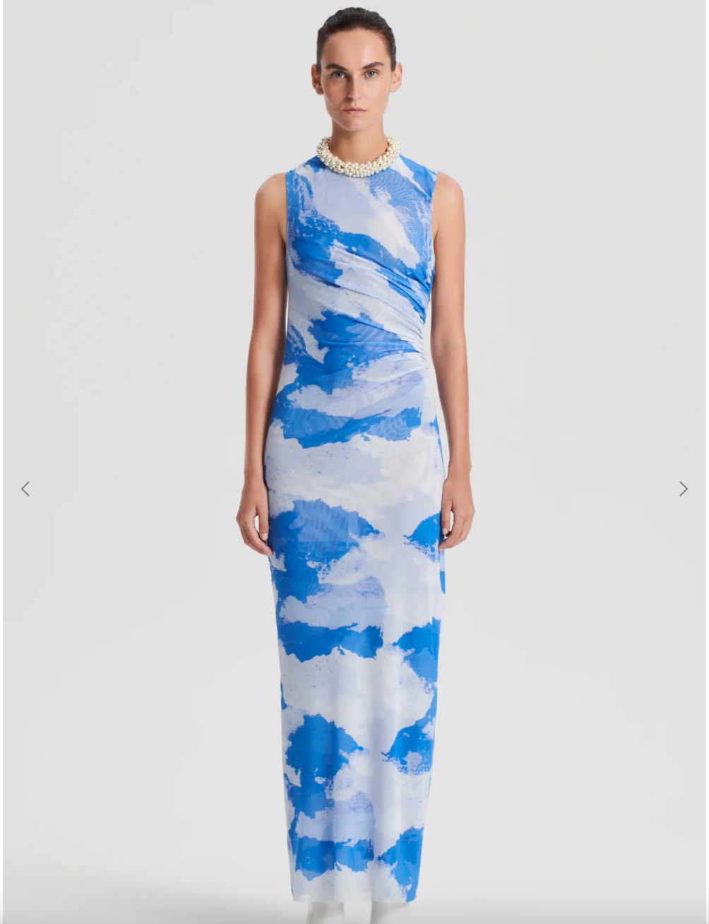 Scanlan Theodore Italian Cloud Print Dress in Blue  Rent a Dress