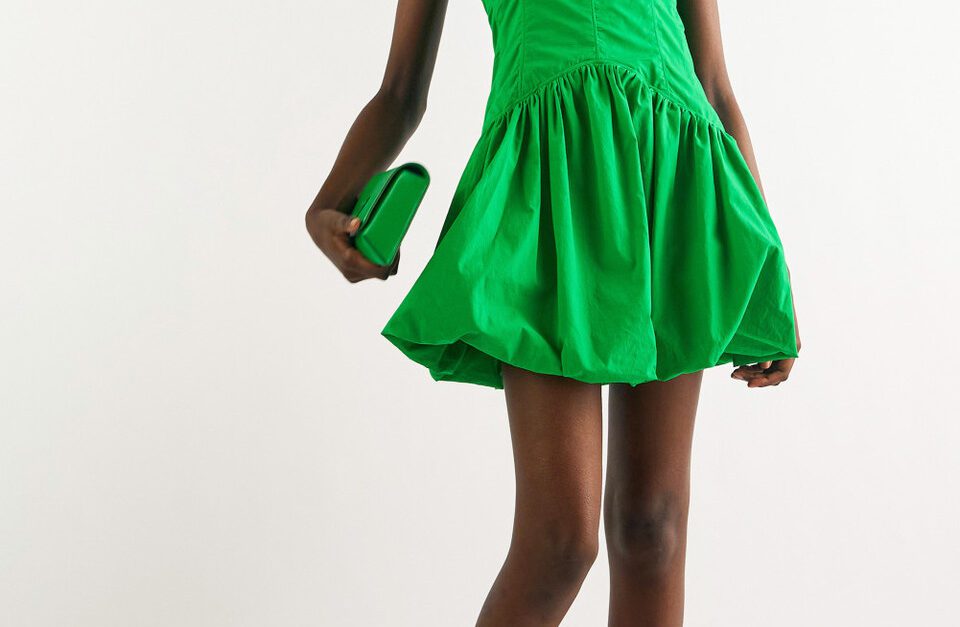 Oroton Oroton Short Tie Back Bow Dress Jewel Green 8  Rent a Dress