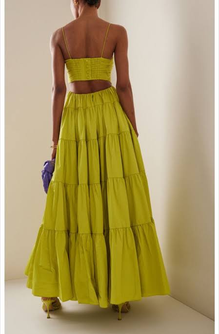 chinese dress ladies Spatial Maxi Dress-BONSAI GREEN / 4 main image 1