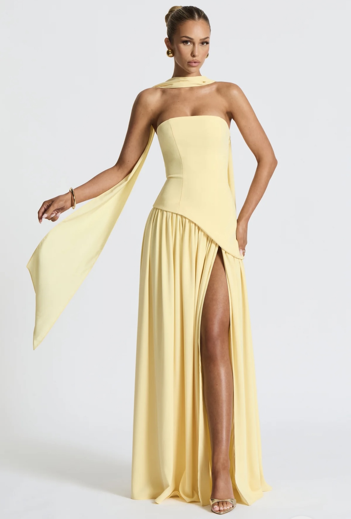 Babyboo Fashion Maliyah Maxi Dress Lemon  Rent a Dress