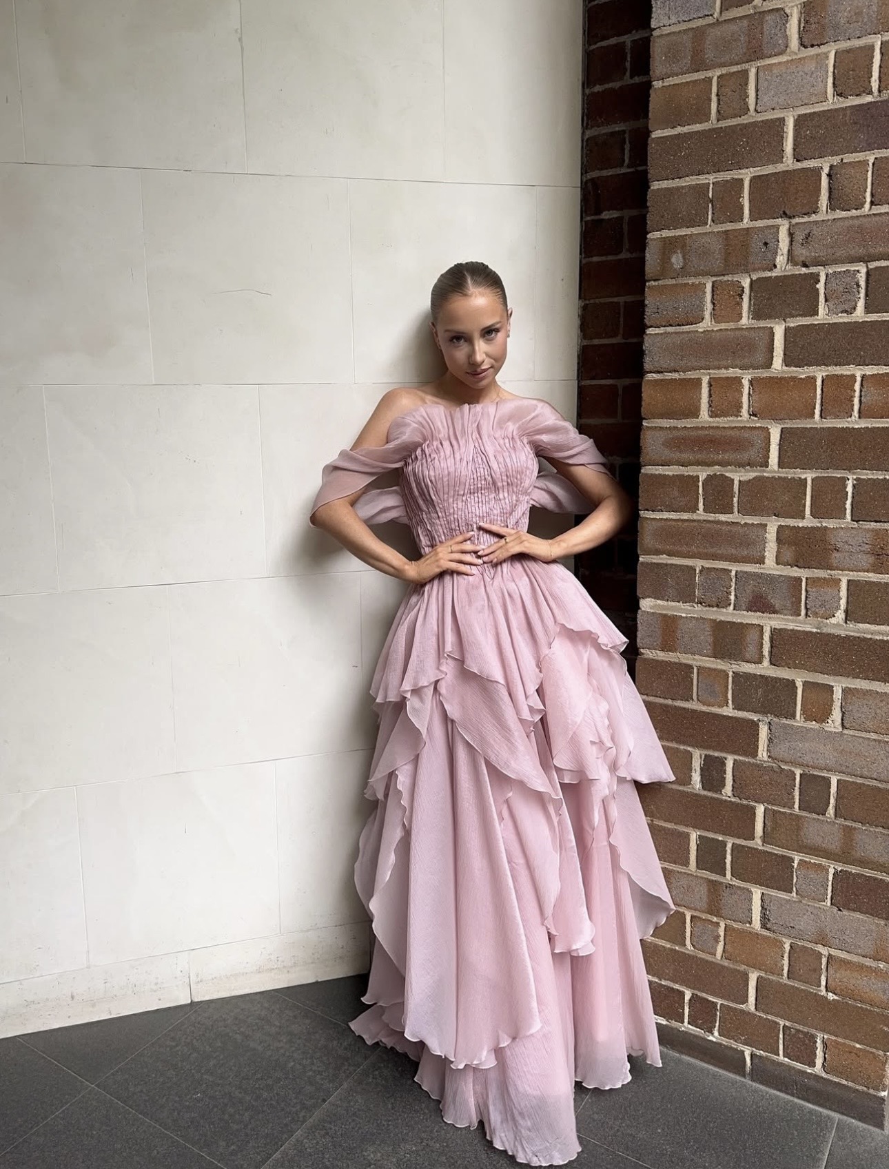 oh polly long pink dress Bandeau Ruffle Detail Maxi Dress in Dusty Pink - 10